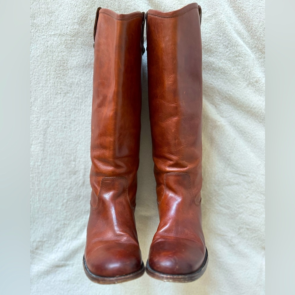 The Frye Company Melissa Button 2 - Mahogany Color Extended Calf Boots